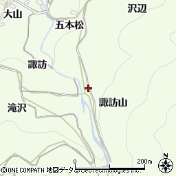 愛知県豊橋市石巻中山町諏訪山周辺の地図