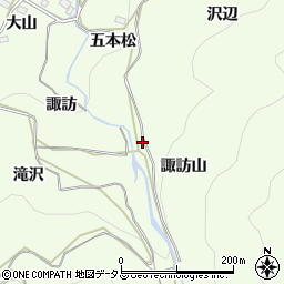 愛知県豊橋市石巻中山町（諏訪山）周辺の地図