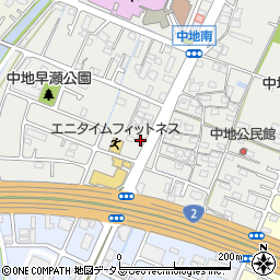 兵庫県姫路市中地214周辺の地図