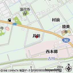 愛知県豊川市三谷原町井笹周辺の地図