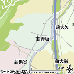 京都府京田辺市薪赤坂周辺の地図