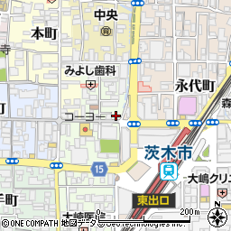 おはぎの丹波屋　阪急茨木店周辺の地図
