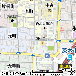 まるしげ　阪急茨木店周辺の地図