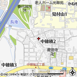 大阪府茨木市中穂積2丁目周辺の地図