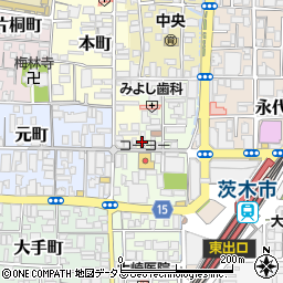 サンドラッグ茨木阪急本通店周辺の地図