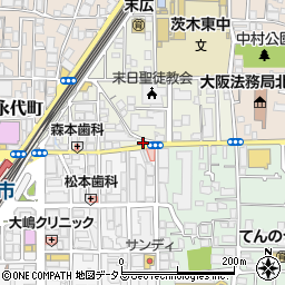 ラーメン朋 阪急茨木店周辺の地図