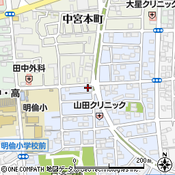 大阪府枚方市中宮西之町14-12周辺の地図