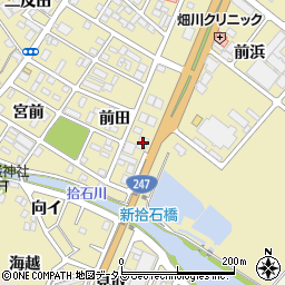 愛知県蒲郡市拾石町前田8周辺の地図