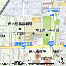 茨木市立養精中学校周辺の地図