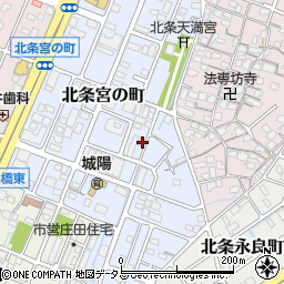 兵庫県姫路市北条宮の町166周辺の地図