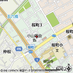 株式会社小山商会　中部工場周辺の地図