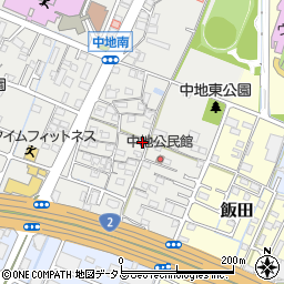 兵庫県姫路市中地254周辺の地図