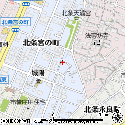 兵庫県姫路市北条宮の町147周辺の地図