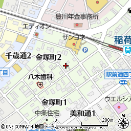 愛知県豊川市金塚町2丁目44周辺の地図