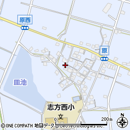兵庫県加古川市志方町原周辺の地図