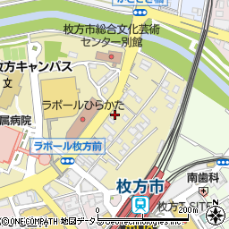 タイムズ枚方新町第２駐車場周辺の地図