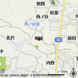 愛知県蒲郡市一色町明徳周辺の地図