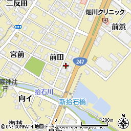 愛知県蒲郡市拾石町前田12周辺の地図