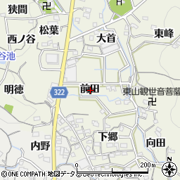 愛知県蒲郡市一色町前田周辺の地図