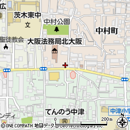 茨木寝屋川線周辺の地図