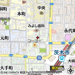 茨木高瀬郵便局周辺の地図