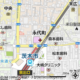 浪速きもの学院茨木教室周辺の地図