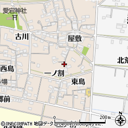 愛知県西尾市一色町治明屋敷260周辺の地図