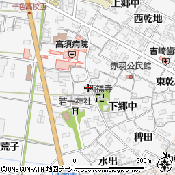 愛知県西尾市一色町赤羽下郷中56周辺の地図