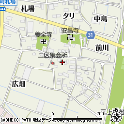 愛知県豊川市三上町（下屋敷）周辺の地図