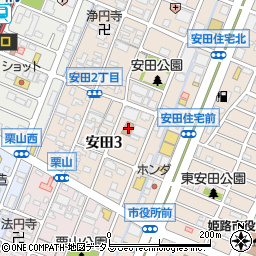 兵庫県姫路市安田3丁目107周辺の地図