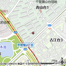 ＵＲ都市機構千里青山台団地Ｃ－６３棟周辺の地図