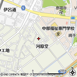 愛知県豊川市中条町河原堂38周辺の地図