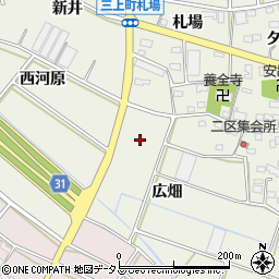 愛知県豊川市三上町中長周辺の地図