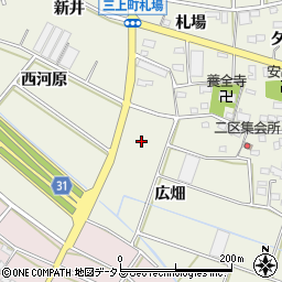 愛知県豊川市三上町（中長）周辺の地図