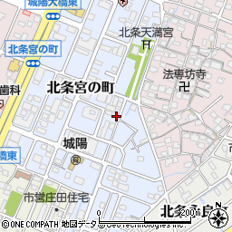 兵庫県姫路市北条宮の町165周辺の地図