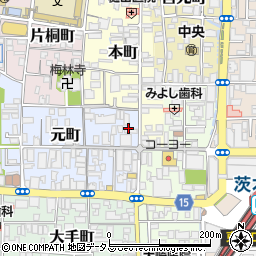 大阪府茨木市元町8周辺の地図