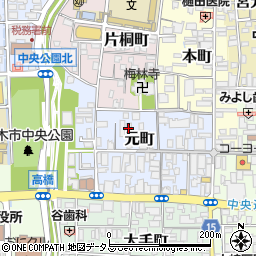 大阪府茨木市元町周辺の地図