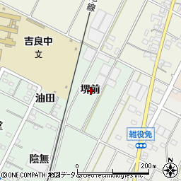 愛知県西尾市吉良町富田堺前周辺の地図