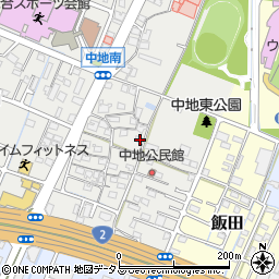 兵庫県姫路市中地256周辺の地図
