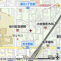 茨木市立駐輪場春日自転車駐車場周辺の地図