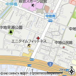 兵庫県姫路市中地223周辺の地図