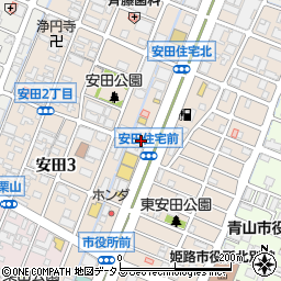 兵庫県姫路市安田周辺の地図