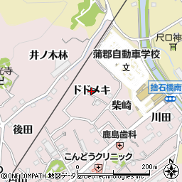 愛知県蒲郡市鹿島町（ドドメキ）周辺の地図