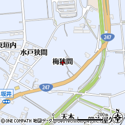 愛知県常滑市坂井梅狭間周辺の地図