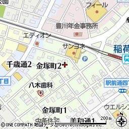 愛知県豊川市金塚町2丁目周辺の地図