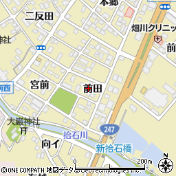 愛知県蒲郡市拾石町前田54周辺の地図