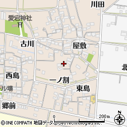 愛知県西尾市一色町治明屋敷266周辺の地図