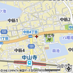 ＲＩＳＥ・ＨＡＩＲＢＲＡＮＤ・宝塚中山周辺の地図