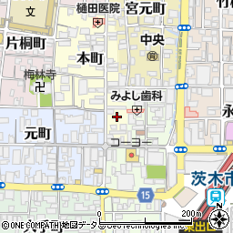 大阪府茨木市本町1周辺の地図