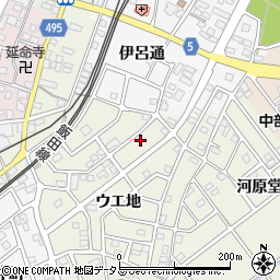 愛知県豊川市古宿町周辺の地図